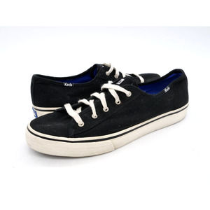Keds Shoes Womens 10 Black Canvas Low Top Casual Lace Up Sneakers Originals